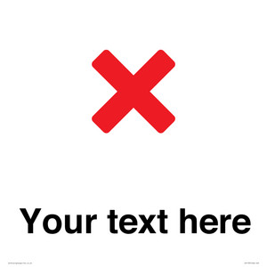 Custom plain background, red cross sign